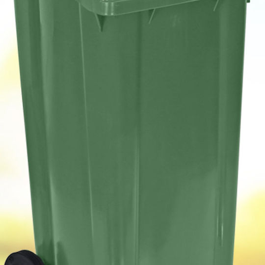 Green City International Kunststoff Gewerbliche Abfallbehälter Recycling Räder 120Es Grün
