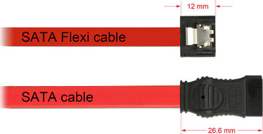 DeLock DeLock Festplattenkabel 7-Pin SATA III - 7-Pin SATA III Länge 30cm Farbe Rot