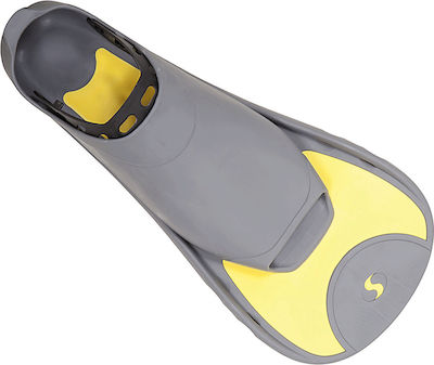 Salvas F5 Swimming / Snorkelling Fins Short Grey/Yellow