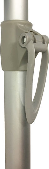 Maui & Sons Folding Aluminum Beach Umbrella Diameter 1.9m with UV Protection and Blue Air Duct