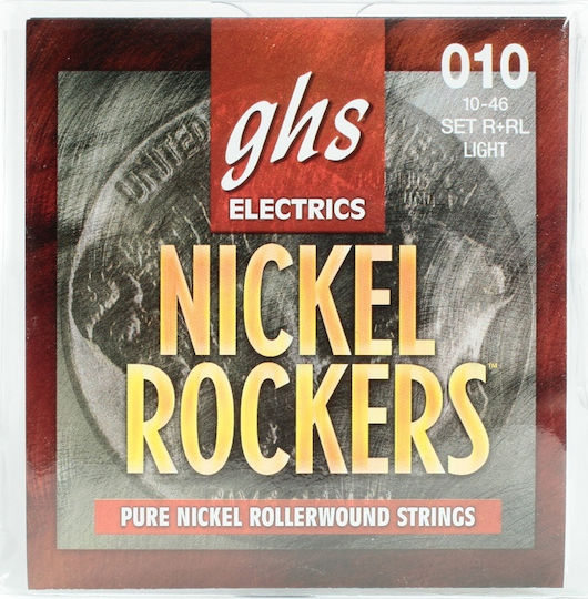 GHS Strings Sets Nickel Rockers Σετ Χορδών Pure Nickel Ηλεκτρικής Κιθάρας 10 - 46" Light