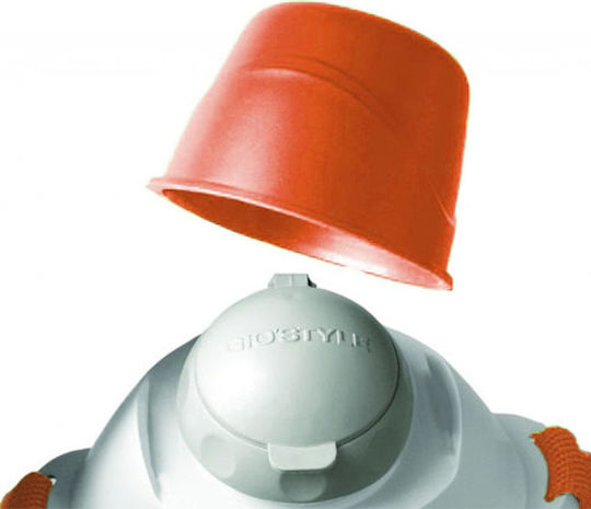 GioStyle Ciao Sticlă Termos Plastic 650ml Grey / Orange cu Cap-Cup