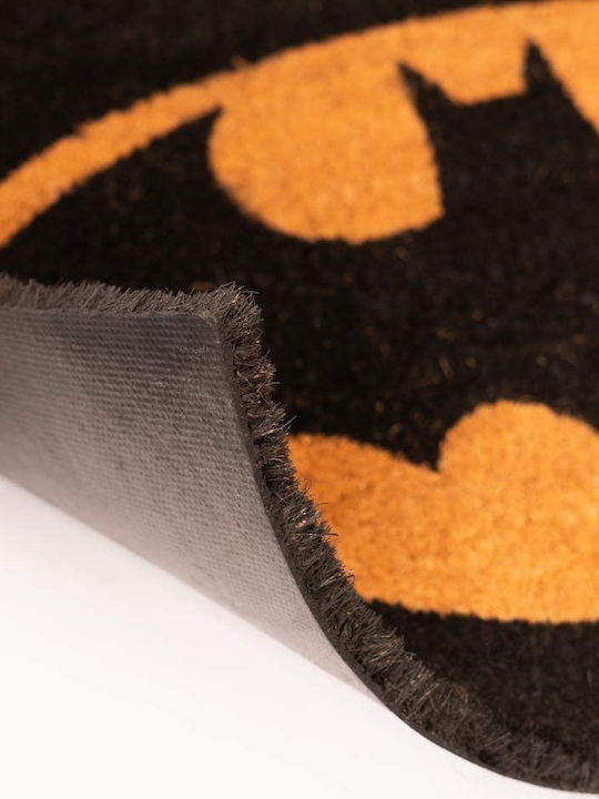 Grupo Erik Coconut Fiber with Non-Slip Underside Doormat Batman Μαύρο - Μπεζ 40x60εκ.