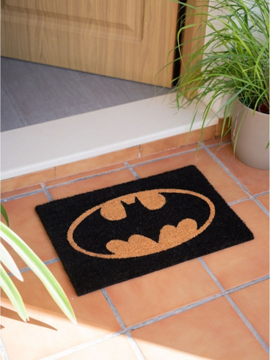 Grupo Erik Entrance Mat made of Coir with Anti-slip Backing Batman Black - Beige 40x60cm
