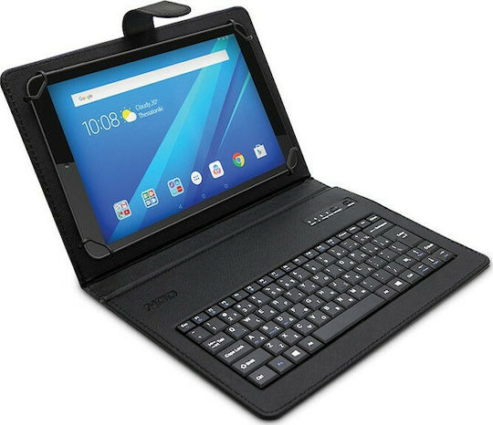 NOD Bluetooth Type & Protect Flip Cover με Πληκτρολόγιο στα Ελληνικά Μαύρη (Universal 9.6-10.1")
