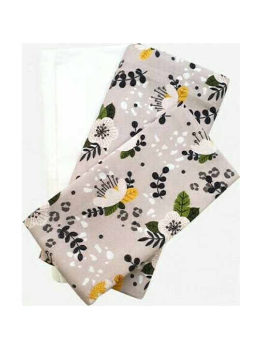Tiny Toes Lotus Baby Sheets Set Crib Cotton Fitted Multicolored 70x140cm 3pcs