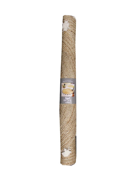 Shira Χαλί Στρογγυλό Καλοκαιρινό Ψάθινο Blanc Φ120cm
