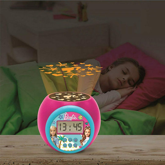 Lexibook Επιτραπέζιο Ρολόι Barbie Projector Ροζ