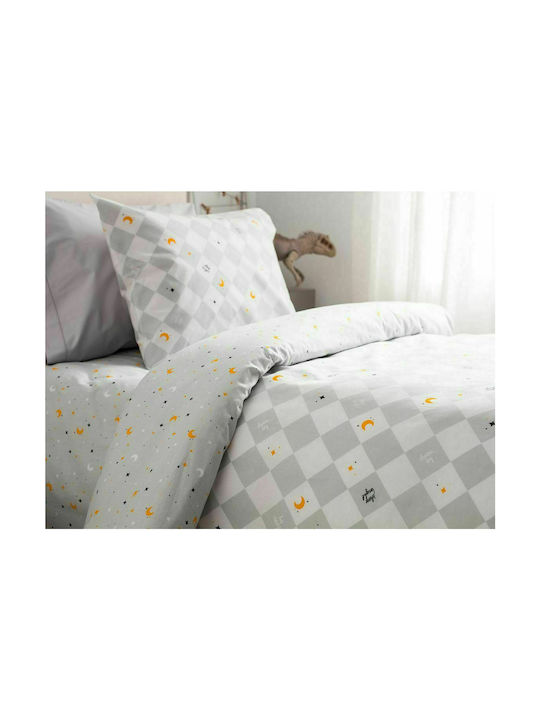 Vesta Home Σετ Βρεφικά Σεντόνια Κούνιας Βαμβακερά Dream Γκρι 120x165εκ. 3τμχ