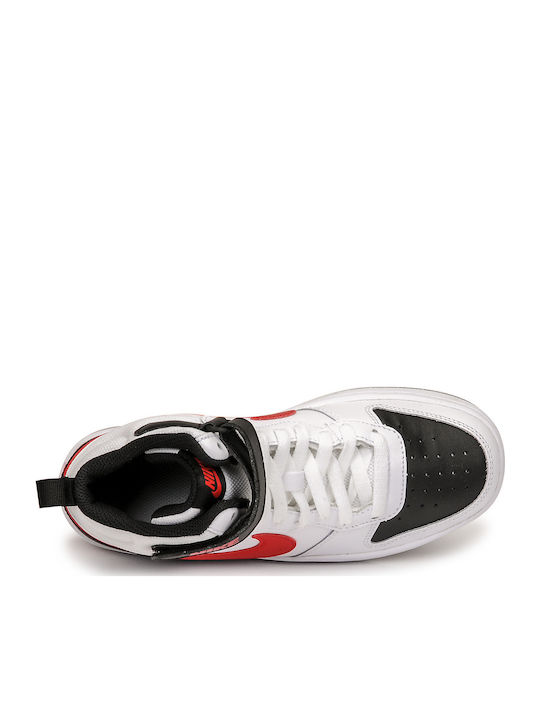 Court Borough Mid Παιδικά Sneakers High με Σκρατς Λευκά CD7782-110