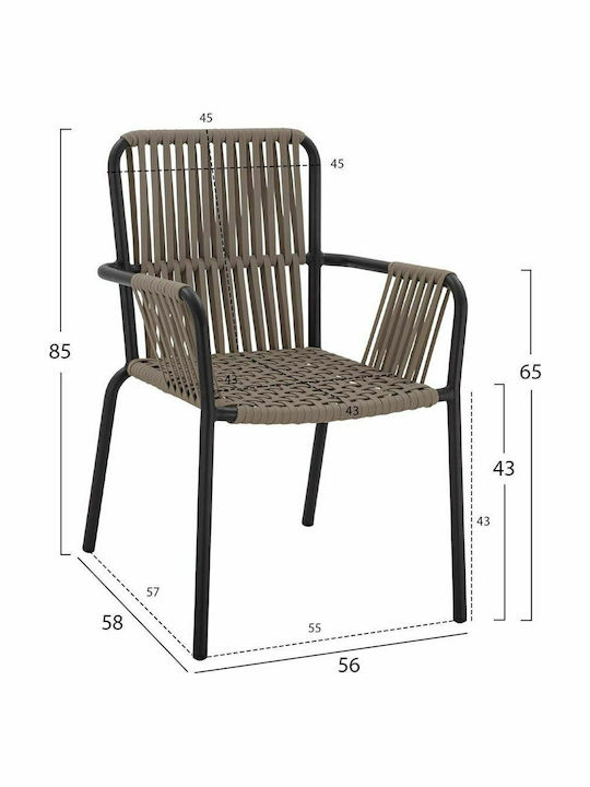 Dining Room Set for Small Outdoor Spaces 3 Pieces Anthracite