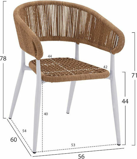 Garten- und Outdoor-Möbelsets Typsatz Speisesaal 5 Stück Weiß - Beige