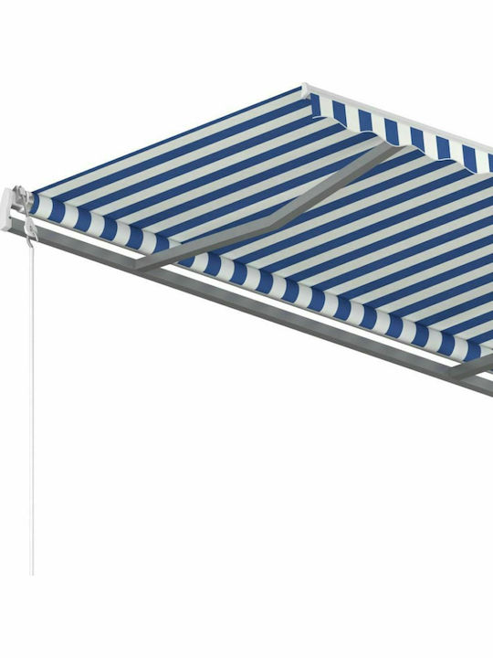 vidaXL Τέντα Βεράντας Μπλε / Λευκό 3x2.5m
