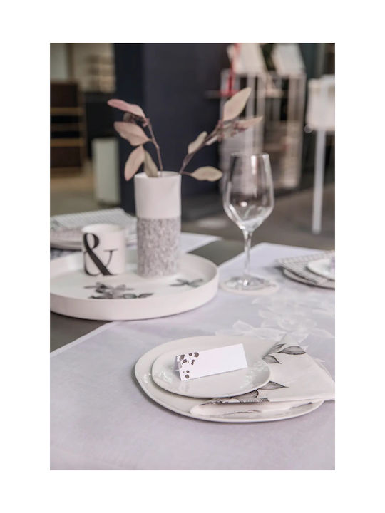 Rader Διακοσμητικό Βάζο Πορσελάνης Text Λευκό Φ7.5xΥ18cm