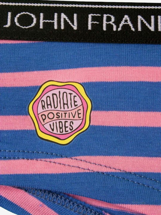 Good Vibes Βαμβακερά Women's Slip 3Pack Pink/Blue
