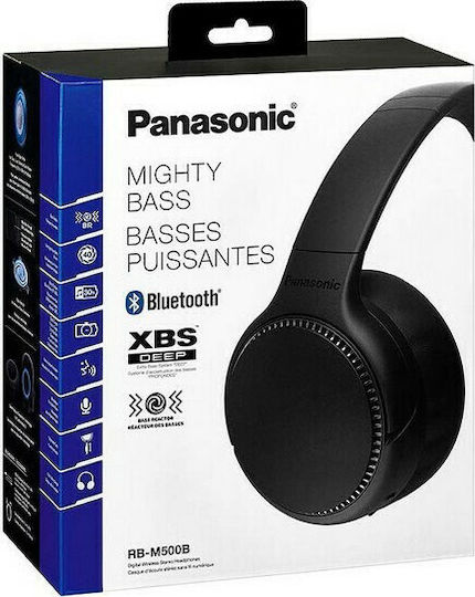 Panasonic RB-M500BE Безжични / Жични Over Ear Слушалки с 30 часа Работа Черни