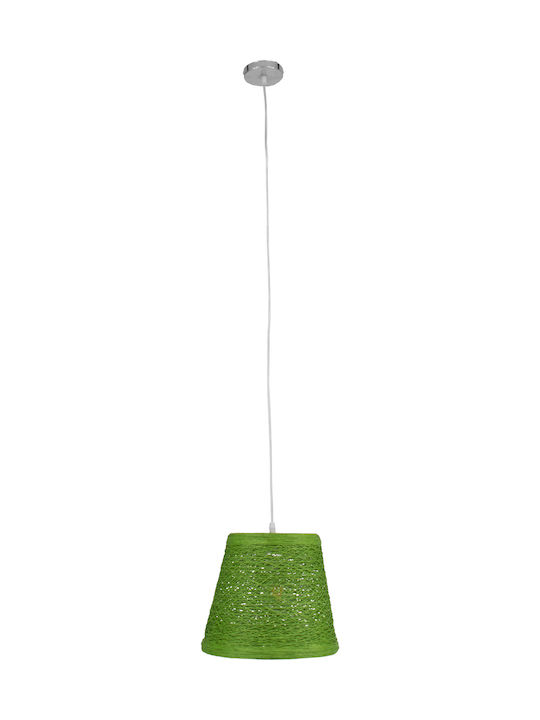 GloboStar Playroom Pendant Light Green with Rope for Socket E27 32x32x27cm