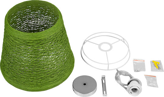 GloboStar Playroom Pendant Light Green with Rope for Socket E27 32x32x27cm