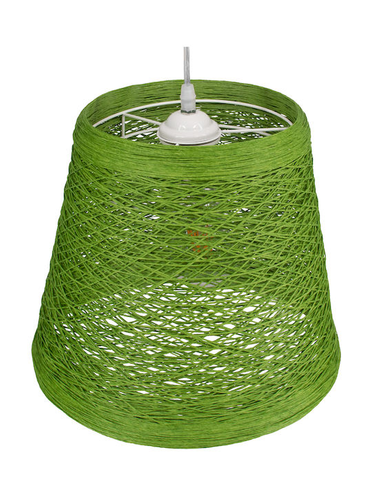 GloboStar Playroom Pendant Light Green with Rope for Socket E27 32x32x27cm