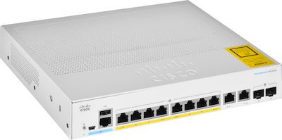 Cisco CBS350-8P-E-2G Managed L3 Switch με 8 Θύρες Gigabit (1Gbps) Ethernet