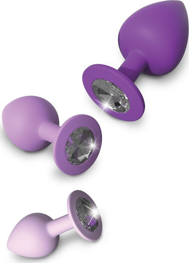 Pipedream Fantasy For Her Her Liitle Gems Trainer Set Анални тапи Подредба Лилав 3бр
