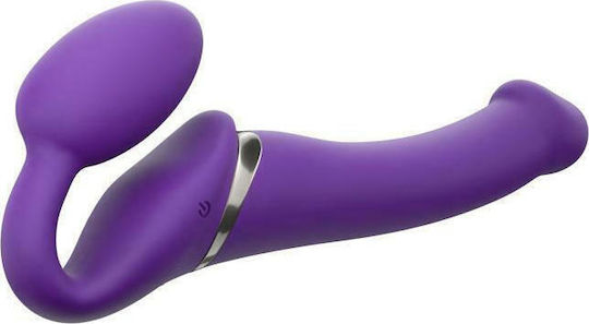 Strap On Me Strapless Vibrating Strap On Dildo Size M Strapless Strap On με Dildo 3cm με Δόνηση σε Μωβ Χρώμα