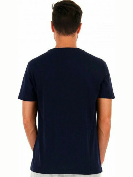 Lotto Bs Men's Athletic T-shirt Short Sleeve Navy Blue