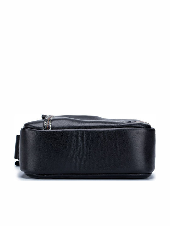 Leather Men's Shoulder / Crossbody Bag Black