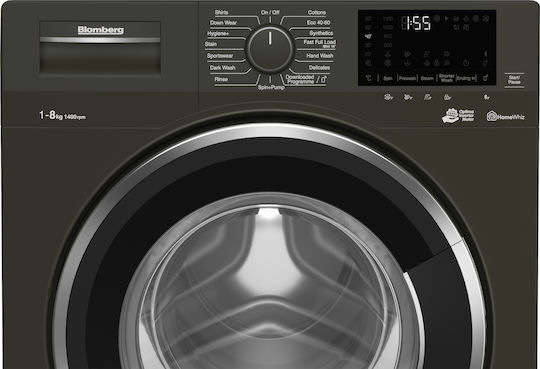 Blomberg LWF184420G Πλυντήριο Ρούχων 8kg με Τεχνολογία Ατμού 1400 Στροφών Γκρι