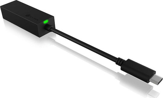 Icy Box IB-LAN100-C3 USB-C Network Adapter with Wired Gigabit Ethernet Connection