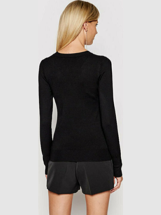 Elinor Χειμερινή Γυναικεία Fleece Μπλούζα Μακρυμάνικη Μαύρη