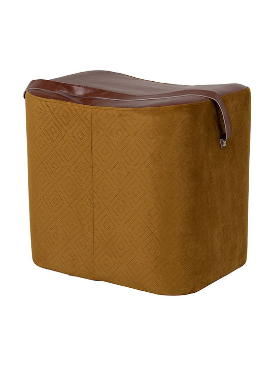 Stool For Living Room Upholstered with Fabric Cowboy Gold Finger 49x34x45cm