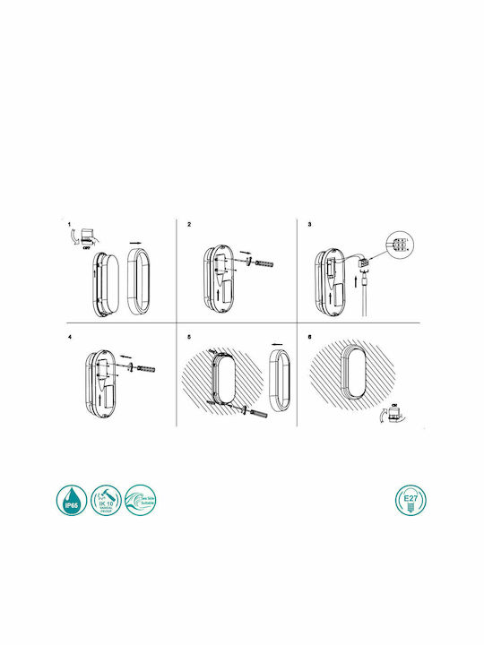 Faro Barcelona Fred XL Wall-Mounted Bulkhead Outdoor LED IP65 11W 24.5x11cm