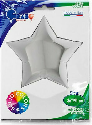 Balloon Foil Jumbo Birthday-Celebration Star Silver 92cm