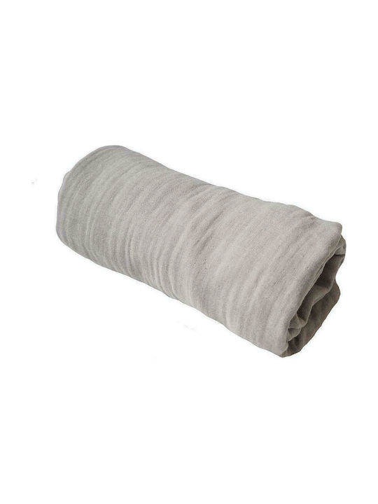 Kikadu Baby Sheet Crib Cotton Beige 110x110cm