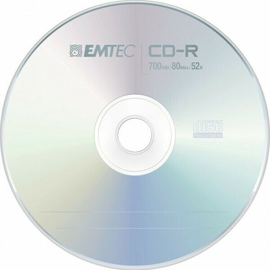 Emtec Recordable CD-R 52x 700MB Cake Box 10pcs