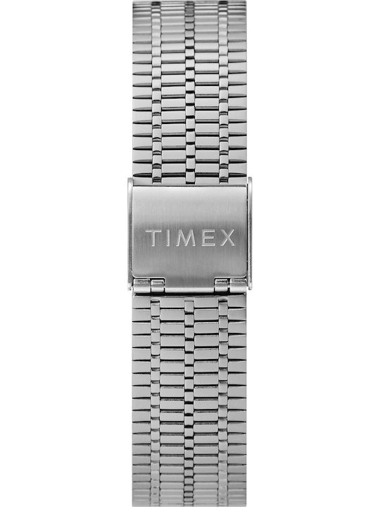 Timex Reissue Ανδρικό Ρολόι 38mm Μπαταρίας με Ασημί Μεταλλικό Μπρασελέ