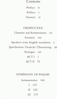 Boosey & Hawkes Stravinsky– Oedipus Rex & Symphony Of Psalms pentru Orchestra