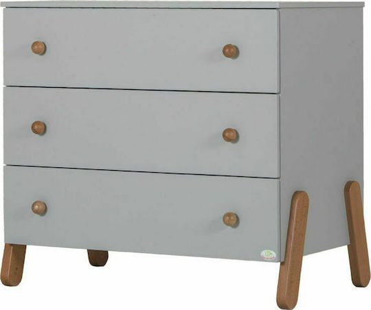 Santa Bebe Flora Nursery Furniture Set with Bed & Nursery Drawer Gray / Beige