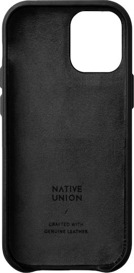 Native Union Back Cover Piele Negru (iPhone 12 mini)