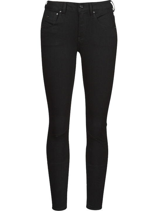 Arc 3D Γυναικείο Jean Παντελόνι Mid Rise σε Skinny Εφαρμογή Μαύρο