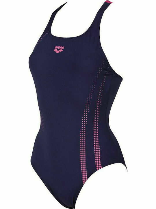 Arena Shadow Athletic One-Piece Swimsuit Navy Blue