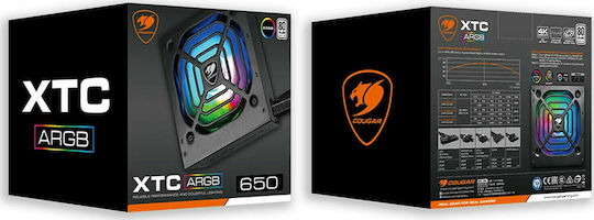 Cougar XTC ARGB 550W Τροφοδοτικό Υπολογιστή Full Wired 80 Plus Standard