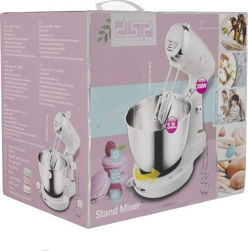 DSP Μίξερ με Inox Κάδο 3.2lt Λευκό 350W