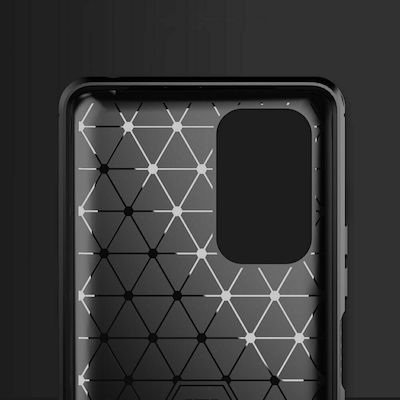 Hurtel Carbon Silicone Back Cover Black (Redmi Note 10 Pro)