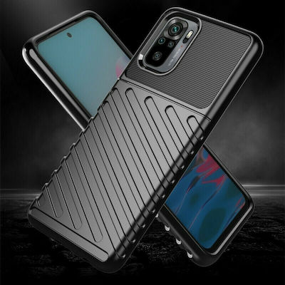 Hurtel Thunder Back Cover Silicone Durable Black (Redmi Note 10 / 10s / Poco M5s)