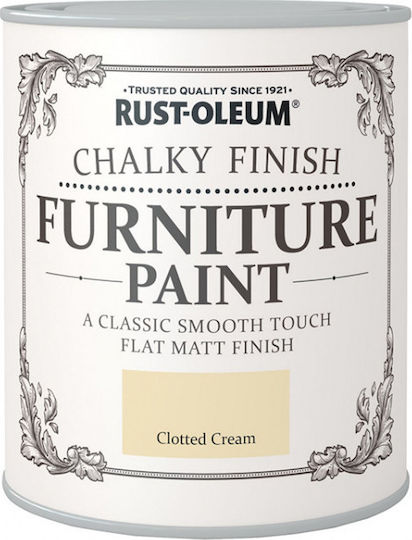 Rust-Oleum Furniture Paint Chalky Finish Χρώμα Κιμωλίας Clotted Cream Cream Μπεζ 125ml