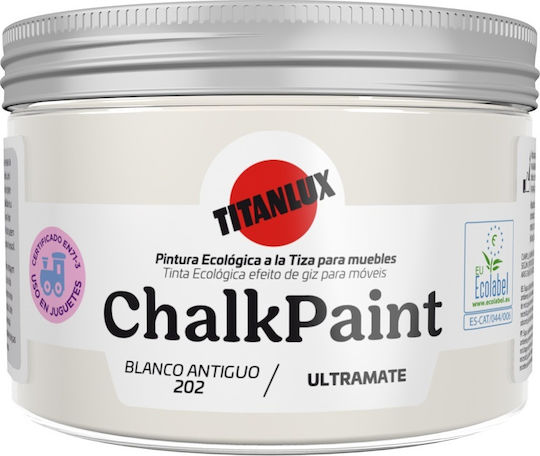 Titanlux Chalk Paint Colour Chalk 202 Blanco Antiguo Antiguo Λευκό 150ml