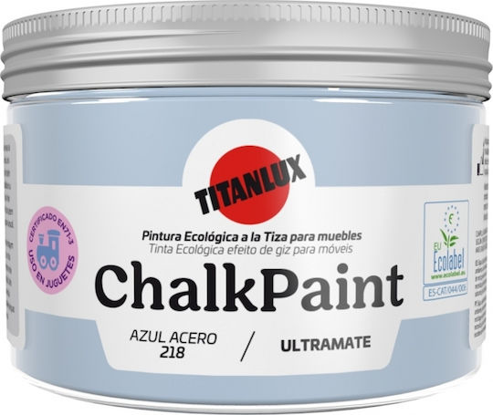 Titanlux Chalk Paint Chalk Color 218 Azul Acero Steel Light Blue 150ml