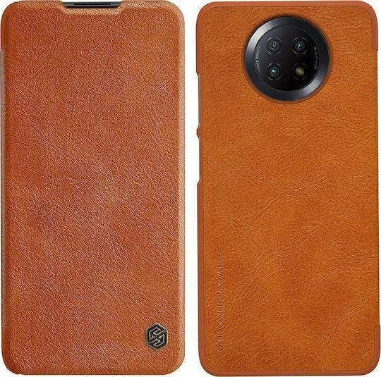 Nillkin Qin Book Piele artificială Maro (Redmi Note 9T)